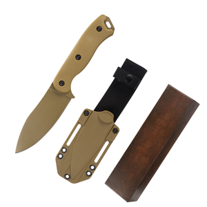 Couteau multifonctionnel BK19-DIY OEM personnalisé en acier Damas avec étui Kydex, manche en bois, clip de ceinture portable, camping, garantie 1 an - Product Image 1