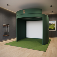 Tente de stand portable en tissu tendu avec structure en aluminium pour événements sportifs, golf, tir, simulateur de golf intérieur/extérieur