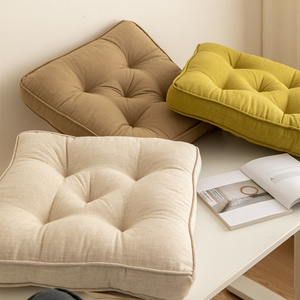 Coussin en coton et lin au design minimaliste Coussin lombaire respirant confortable et carré épaissi pour chaises de bureau - Product Image 1