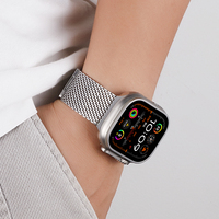 Großhandels-Bestseller Fallschirm-Mailand-Edelstahl-Magnetarmband für Apple Watch Series 9 8 10 11 SE7564 46mm Metallband
