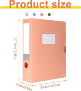 Thickened PP Morandi Folding <b>File</b> Box with Customized Printing Durable Design 235x308mm Size Large Capacity Office <b>Storage</b> Box - Product Image 2