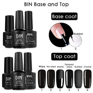 BIN 15ml Personalizar logotipo Etiqueta Capa superior blanca lechosa OEM Venta al por mayor Capa superior Esmalte de uñas de gel Sin toallita Capa superior - Product Image 4
