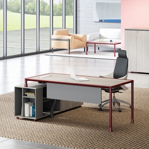 High Quality Luxury Modern CEO Office <b>Desk</b> Convertible Executive Furniture in <b>Solid</b> <b>Wood</b> - Product Image 2
