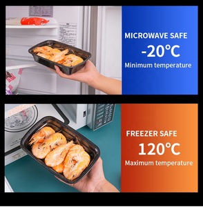 Hộp đựng thức ăn nhựa PP bán buôn, hộp cơm trưa nhựa dùng một lần, hộp đựng thức ăn có nắp đậy - Product Image 3