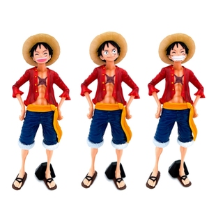 Figurine d'action Monkey D. <span class=keywords><strong>Luffy</strong></span> en une seule pièce de 27 cm, avec visage interchangeable, <span class=keywords><strong>Luffy</strong></span> <span class=keywords><strong>souriant</strong></span>, modèle en PVC, jouet pour cadeaux, vente chaude - Product Image 4