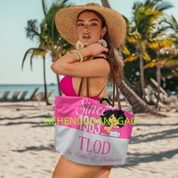 Sac fourre-tout réutilisable de créateur pour sororité TLOD, personnalisé TOP LADIES OF DISTINCTION, idéal pour le shopping et les week-ends, vente en gros