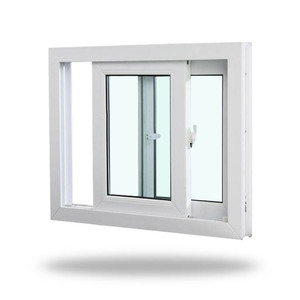 Fenêtres et portes horizontales en PVC/UPVC à double vitrage, résistantes au vent, pour hôtel, garantie 5 ans, stores enrouleurs - Product Image 1