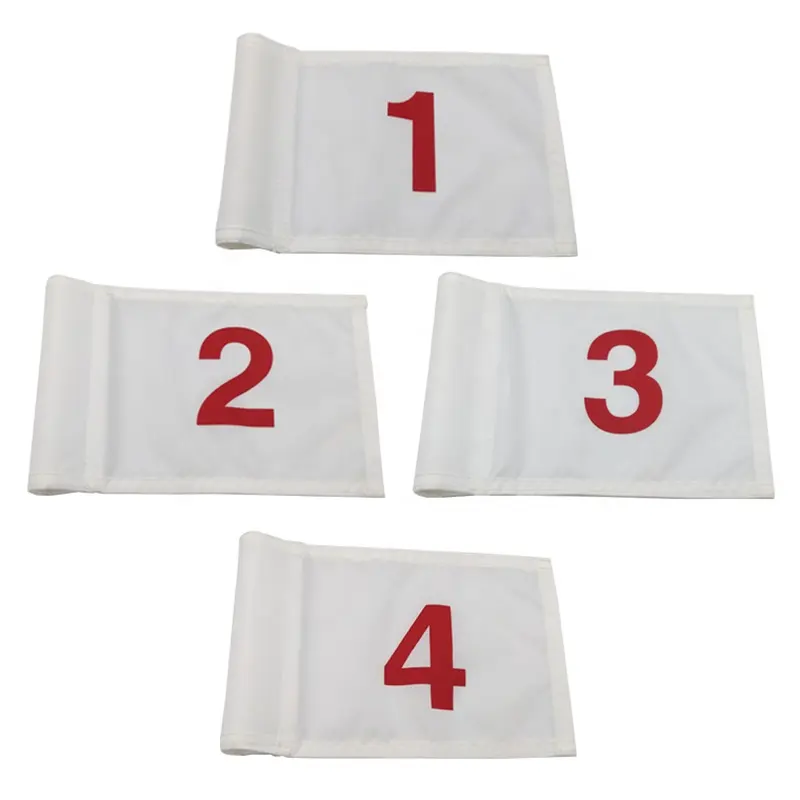 Drapeaux verts de Golf personnalisés, drapeau de Golf numérotés avec insertion de Tube, Mini drapeaux de Golf promotionnels