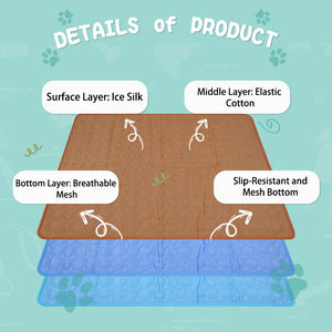 Hundekühlmatte Kühlkissen für Haustiere Kühlkissen Outdoor Eis Seidenmatte Kühldecke Kissen ungiftig atmungsaktiv Schlafbett - Product Image 3