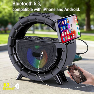 Alecter Solar APH-SA06 Upgraded Long-Lasting Portable Solar Speaker <b>Bluetooth</b> 5.0 FM <b>Radio</b> TF Card LED Lights 1200mAh Battery - Product Image 5