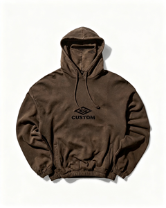 Sudaderas con Capucha Personalizadas de Felpa Francesa de Algodón Grueso para Hombre, Corte Holgado y Recortado, con Mascarilla Integrada - Product Image 4