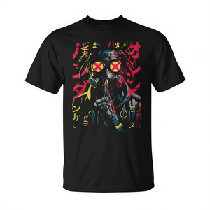 T-shirt unisexe à col rond et manches courtes, imprimé numérique, style streetwear japonais, afro, cyberpunk, Y2K, techwear, manga, anime, pour adulte - Product Image 2
