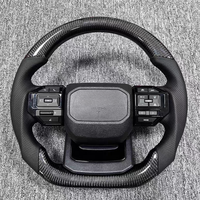Volant de voiture sport en cuir PU et fibre de carbone de haute qualité, 3 branches, 40 mm, pour Hilux Land Cruiser Yaris LC300 Auto