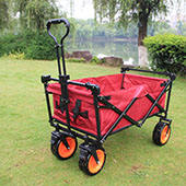 Chariot de parc pliable et pliable à 4 roues pour l'extérieur Chariot de pique-nique Chariot de camping pour Park & Camp - Product Image 3