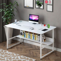 Table d'ordinateur de bureau mini PC réglable de luxe bleue, en métal et bois écologique, pour gaming et étude, simple, fournie directement par l'usine