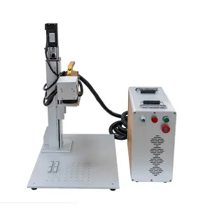 20w 30w 50w 100w JPT RAYCUS Portable Motorized Z Axis Fiber Laser Marking Machine For Metal Aluminum Steel Copper Engraving
