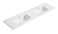 Lavabo Moderno Rettangolare in Ceramica da Appoggio per Hotel, Design Contemporaneo con Bordo Sottile, Superficie Liscia Facile da Pulire, Singolo