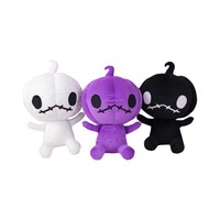 Boneka Plush Labu Hantu Halloween Putih Hitam Ungu Oranye Lentera Seram Mainan Boneka Labu Halloween