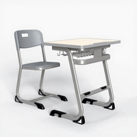 Échantillon disponible Mobilier scolaire complet Ensemble de bureau et de chaises Conception de table d'étude moderne Vente à chaud Ensembles scolaires de qualité commerciale