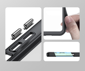 เคสไฮบริด TPU แบบนิ่มพร้อมด้วย PC ใสสำหรับ <span class=keywords><strong>OPPO</strong></span> Reno 7Z 7 Pro /<span class=keywords><strong>Reno8</strong></span> Lite 5g พร้อมปุ่มชุบ - Product Image 5