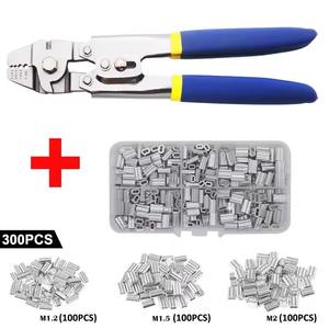 <span class=keywords><strong>Pince</strong></span> à <span class=keywords><strong>sertir</strong></span> pour câbles métalliques, embouts en aluminium - Convient aux câbles jusqu'à 2,2 mm pour les manchons à boucle et le kit d'outils de sertissage - Product Image 4
