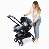 Poussette pliable 4 en 1 Kidilo en alliage d'aluminium léger, prix d'usine, capacité de charge 15 kg, 0-6 mois, pour l'extérieur