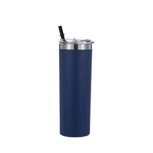 Gobelet isotherme Skinny 20oz à double paroi en acier inoxydable avec couvercles, couleur et motif personnalisés - Product Image 4