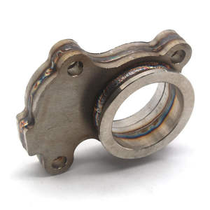 Besi tahan karat Universal untuk Garrett GT15 Turbo limbah Gate Outlet perumahan Flange dengan 2 "51mm V Band Flange - Product Image 1