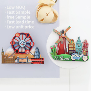 Imanes de Refrigerador 3D con Diseño de Molino de Viento y Noria de Madera, Forma Personalizada, Alta Calidad OEM, Resistentes al Agua y con Fuerte Imán - Product Image 3