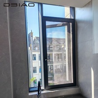 Ventanas Abatibles de Aluminio con Espejo Unidireccional para Privacidad, Acero Inoxidable, Vidrio Templado Insonorizado, Diseño Panorámico para Villa