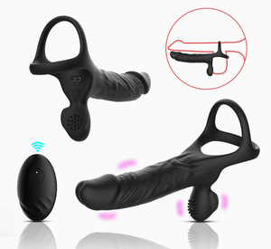 Modèle <span class=keywords><strong>de</strong></span> charge en silicone avec plug anal, étanche IPX6, 7 fréquences pour simulation, jouets sexuels pour hommes, femmes et couples. - Product Image 3