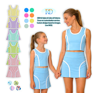 Completo da Yoga/Tennis 2 Pezzi per Ragazze OEM, Set Yoga per Bambini Personalizzabile Colore e Fantasia, Basso MOQ, Alta Elasticità, Asciugatura Rapida, per Ingrosso - Product Image 1