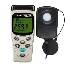 TM-208 alat pengukur cahaya UV, Solar Power meter penerangan baru 3in1