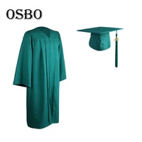 Ensemble de graduation noir mat pour adultes, bon marché, pour l'université et le collège