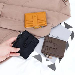 AndoBag Tarjeteros para Mujer de Cuero Genuino de Vaca, Monedero Casual con Cremallera, Cartera Minimalista, Porta Identificación Simple 2210 - Product Image 3