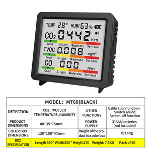 Nouvel instrument de détection de température et d'<span class=keywords><strong>humidité</strong></span> 2026 MT66, détecteur de CO, CO2 et TVOC, connecteur Type-C, modèle <span class=keywords><strong>pour</strong></span> moniteur de qualité de l'air - Product Image 6
