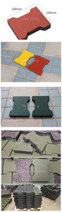 Pasarela de jardín no tóxica, parque infantil, pista de carreras de caballos/suelo de goma de hueso de perro entrelazado/alfombrilla de baldosas de ladrillo - Product Image 3