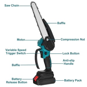 Mini một tay có thể sạc lại không dây Chainsaw công nghiệp DIY lớp cho nhà và ngoài trời Vườn sử dụng nhà máy bán buôn - Product Image 5