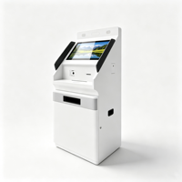 Kiosque de paiement médical à double écran de 21,5 pouces |   Terminal tactile hospitalier OEM/ODM sur pied, équipé de plusieurs systèmes d'exploitation, lecteur d'identification QR