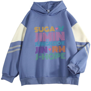 Sudadera con Capucha y Estampado de Letras en Bloques de Color para Mujer y Hombre, Ropa Casual de Calle - Product Image 4
