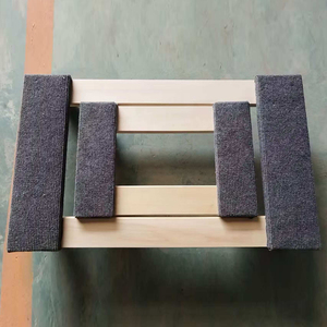 Carro móvil de madera de perfil bajo al por mayor, carro de 4 ruedas con ruedas giratorias para transporte de muebles pesados - Product Image 1