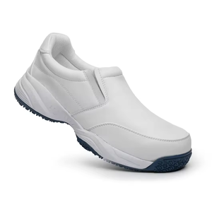 JIANKUN-Zapatos DE SEGURIDAD SR súper antideslizantes para chef, zapatos blancos de microfibra, impermeables, con punta de acero, antigolpes, para enfermeras y trabajadores - Product Image 3
