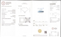 Bon prix, diamant de laboratoire de qualité supérieure, coupe princesse, 2,64 carats, VS1, CVD, bleu intense, certifié IGI