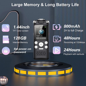 Micrófono Inteligente con Reducción de Ruido, Dispositivo de Grabación de Voz Estéreo, Mini Grabadora de Voz Digital de Metal de 16 GB, 18 Horas de Grabación - Product Image 6