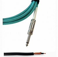 Câble audio professionnel OEM RH-I014 TS pour guitare, mâle-mâle, blindé en spirale, gaine en PVC, conducteur en cuivre sans oxygène, câble en tweed