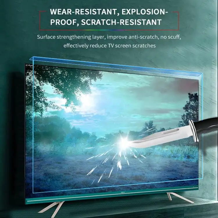 Kakudos protetor de tela acrílico, protetor de tela personalizado, fácil de instalar, para tv, olhos, anti luz azul, tv