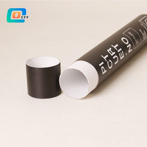 China Manufacturer Strong Kraft Cardboard Paper Tube 100% Recycled Custom mailing tubes Postal Packaging with Lid Long black box