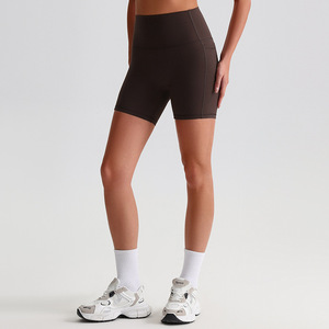 Shorts de sport confortables pour femme, extensibles, sexy, pour la gym, le yoga, le fitness, shorts de sport personnalisés pour femme, shorts de <span class=keywords><strong>VTT</strong></span> avec poche - Product Image 3