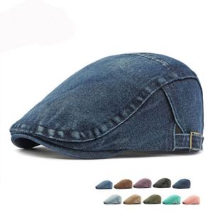 2024 Custom Newsboy Ivy Beret Hat Irish Tweed <b>Flat</b> <b>Cap</b> Denim Casual Beach Party Outdoor Unisex Wholesale - Product Image 2