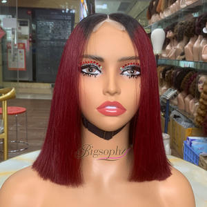 SDD 2 by 6 Closure <b>Lace</b> Bone Straight Hair <b>Wigs</b> Colorful Hair Small <b>Lace</b> Short Style 10 Inch <b>Full</b> Stock - Product Image 3